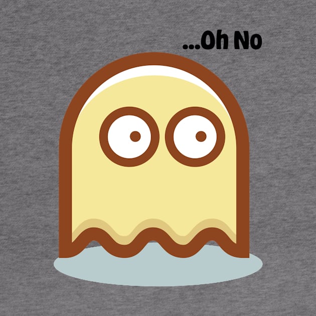 ...Oh No Funny Ghost Video Game Tshirt by Jennifer Stephens